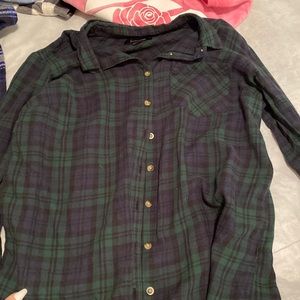 blue & green flannel